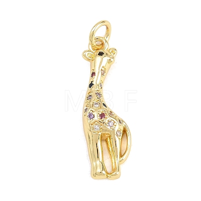 Brass Micro Pave Clear Cubic Zirconia Pendants KK-H273-48G-02-1