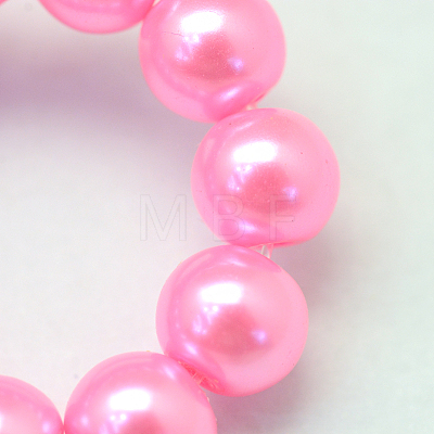 Baking Painted Pearlized Glass Pearl Round Bead Strands HY-Q003-4mm-68-1