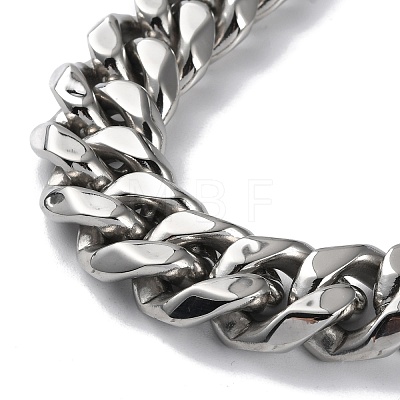304 Stainless Steel Cuban Link Chain Necklaces NJEW-P288-13P-1