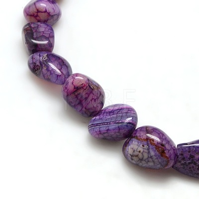 Nuggets Natural Crackle Agate Beads Strands G-P031-02-1
