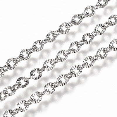 Tarnish Resistant 304 Stainless Steel Cable Chains CHS-A006-02B-P-1