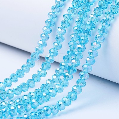 Electroplate Glass Beads Strands EGLA-A034-T2mm-B14-1