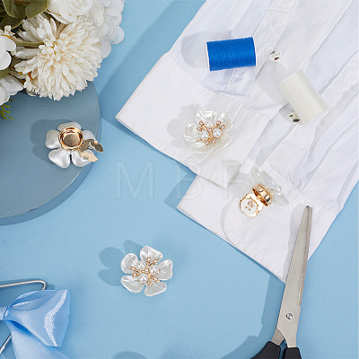 2 Pairs Alloy Rhinestone Cufflinks BUTT-CY0001-40-1