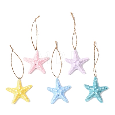 Opaque Resin Pendant Decorations HJEW-JM04558-1