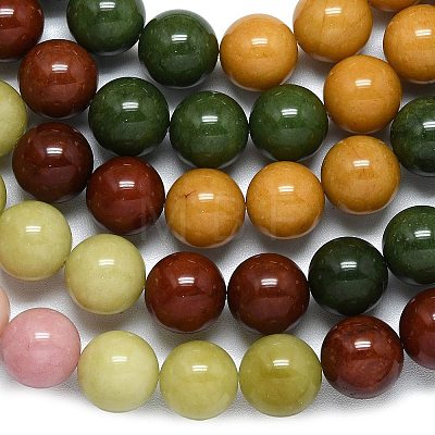 Natural Malaysia Jade Beads Strands G-B165-C07-14mm-1
