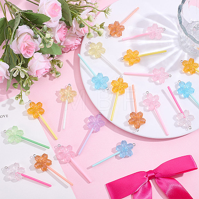 Resin Pendants RESI-WH0026-148D-1