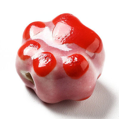 Handmade Printed Porcelain Beads PORC-F005-02D-1