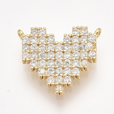 Brass Micro Pave Cubic Zirconia Pendants ZIRC-S061-122-1