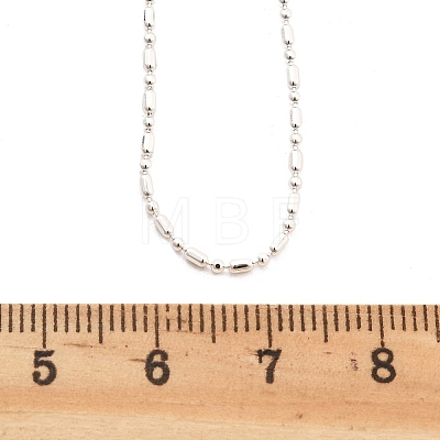 Brass Ball Chain Necklaces KK-P304-03S-1