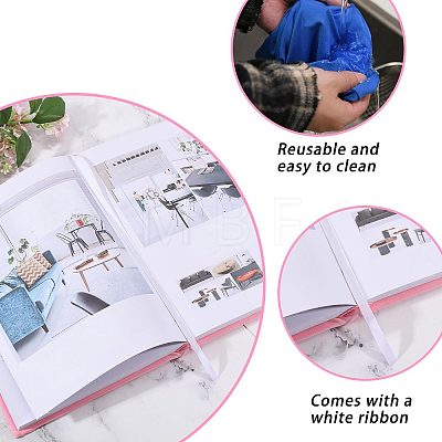 8Pcs 8 Colors Polyester Book Cover OFST-GL0001-07-1