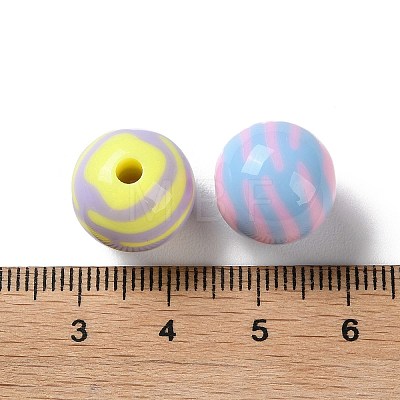 Two Tone Opaque Acrylic Beads SACR-I005-07A-1