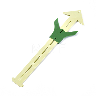 Plastic 5-in-1 Sliding Gauge Measuring Sewing Ruler Tool TOOL-WH0121-05-1
