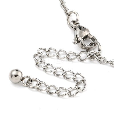 Non-Tarnish Summer Beach 304 Stainless Steel Cable Chains Fish Charm Bracelets BJEW-P334-04P-1