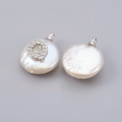 Natural Cultured Freshwater Pearl Pendants PEAR-F008-30P-Q-1