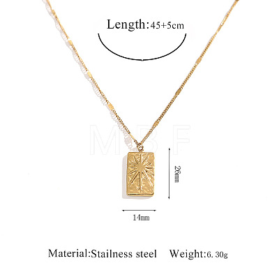 304 Stainless Steel Pendant Necklaces WGFEF8E-06-1