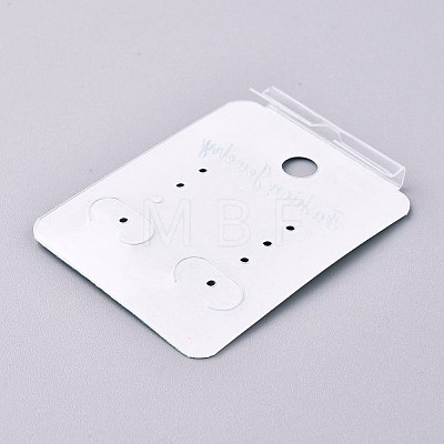 Kraft Paper Plastic Jewelry Display Cards DIY-K032-12-1