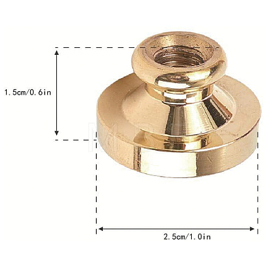 Wax Seal Brass Stamp Head AJEW-WH0209-425-1