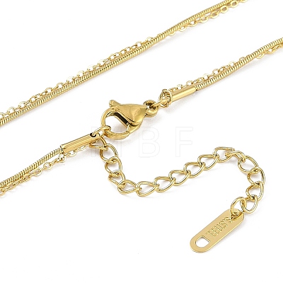 Ion Plating(IP) Golden Tone 304 Stainless Steel Pave Cubic Zirconia Rectangle Pendant Necklaces for Women NJEW-K276-09G-04-1