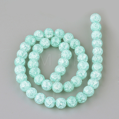 Synthetic Crackle Quartz Beads Strands GLAA-S134-8mm-11-1