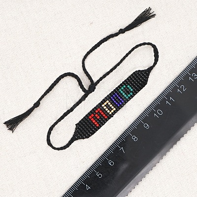 Glass Seed Braided Link Bracelet BJEW-A121-64A-1
