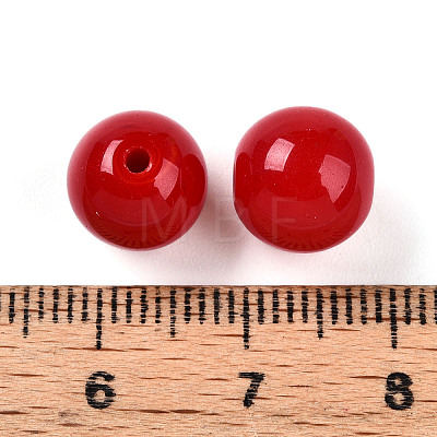 Opaque Solid Color Glass Beads GLAA-N007-10mm-A03-1