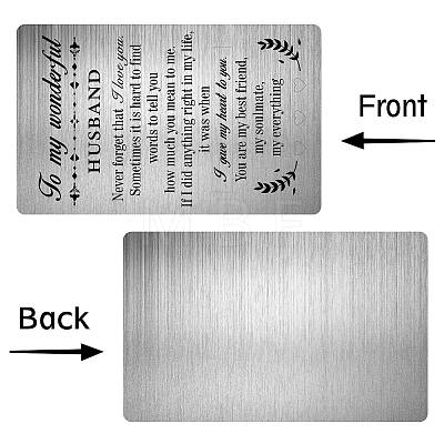 Rectangle 201 Stainless Steel Custom Blank Thermal Transfer Wallet Card DIY-WH0252-025-1