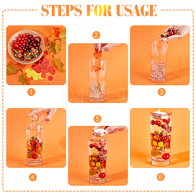 DIY Thanksgiving Day Vase Fillers for Centerpiece Floating Pearls Candles DIY-BC0009-69-1