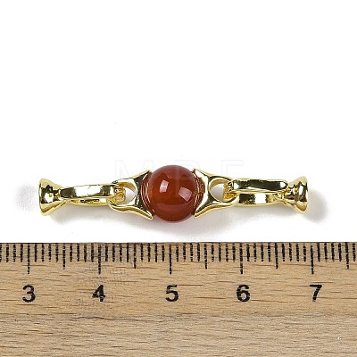 Natural Carnelian with Brass Fold Over Clasps G-G141-03G-04-1