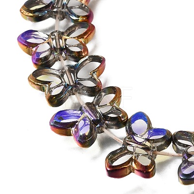 Electroplated Transparent Glass Beads Strands GL-CBA98F0-03D-1