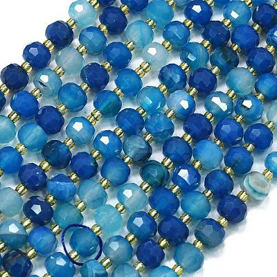 Natural Banded Agate Beads Strands G-K389-E09-01-1