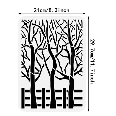 PET Hollow Out Drawing Painting Stencils DIY-WH0422-0018-1