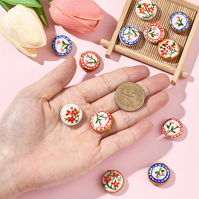 6Pcs 6 Styles Handmade Porcelain Beads PORC-YW0001-82-1