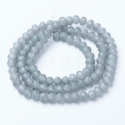 Electroplate Transparent Glass Beads Strands EGLA-A034-T6mm-X-1