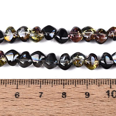 Electroplate Transparent Glass Beads Strands EGLA-Q133-01A-04-1