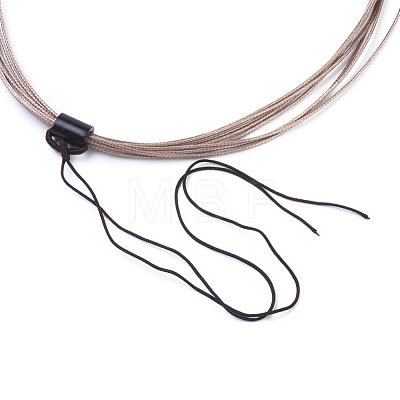 Adjustable Waxed Cord Necklace Making MAK-L027-A03-1