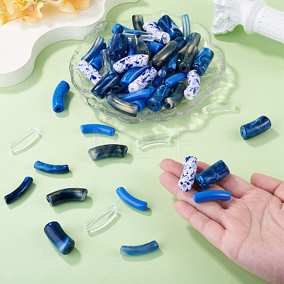 80Pcs 8 Styles Mixed Styles Acrylic Beads Sets MACR-TA0002-99A-1