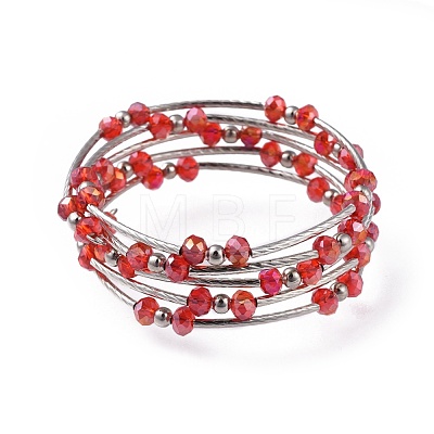 Five Loops Fashion Wrap Bracelets BJEW-JB04595-1