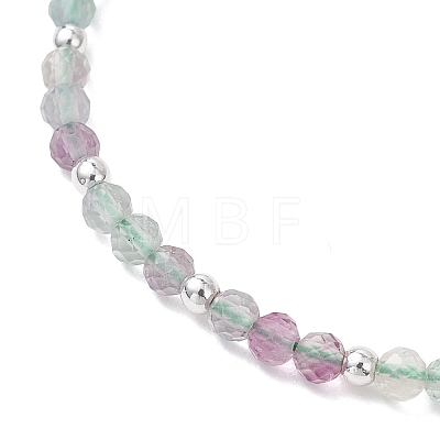Natural Fluorite & Electroplate Non-magnetic Synthetic HematiteRound Bead Braided Beaded Bracelets for Women BJEW-JB13434-02-1