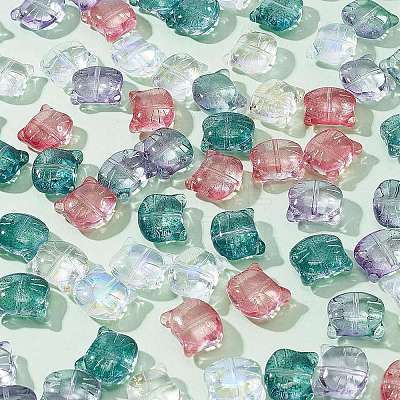  120Pcs 6 Colors Transparent Glass Beads GLAA-NB0001-46-1