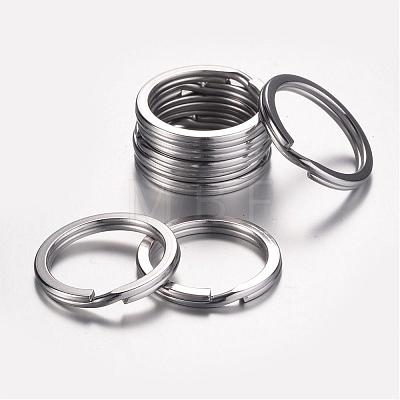 304 Stainless Steel Keychain Clasps KEYC-D049-01-1
