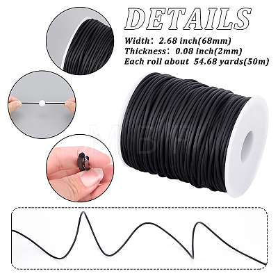  1 Roll PVC Tubular Solid Synthetic Rubber Cord OCOR-NB0002-57-1