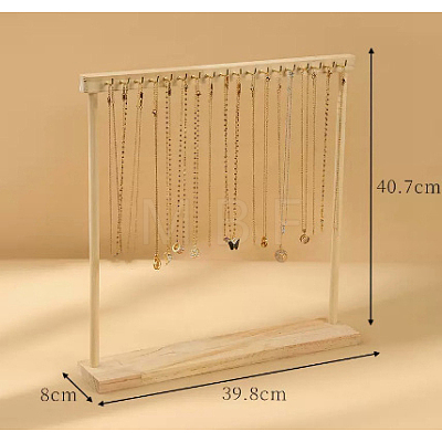 Wooden Necklace Display Stands PW-WG23656-03-1