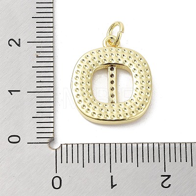 Rack Plating Brass Micro Pave Clear Cubic Zirconia Pendants KK-E102-33G-I-1