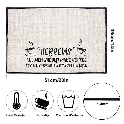 Coffee Theme Diablement Fort Cup Mats AJEW-WH0201-004-1