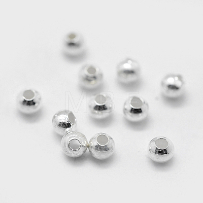 925 Sterling Silver Spacer Beads STER-K171-44S-2mm-1
