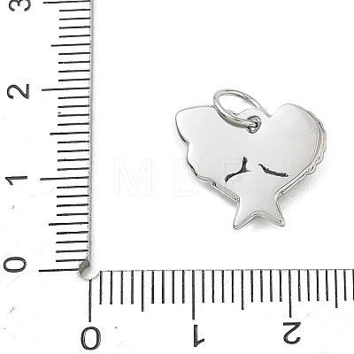 304 Stainless Steel & Crystal Rhinestone Pendants STAS-G391-02P-01-1