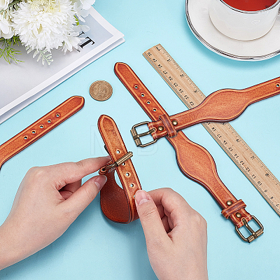Retro Cattlehide Leather Cord Bracelets BJEW-CL0001-61-1