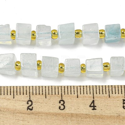 Natural Aquamarine Beads Strands G-G053-B10-01D-1