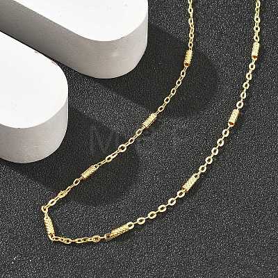 Brass Cable Chain Necklaces for Women NJEW-D302-19G-1