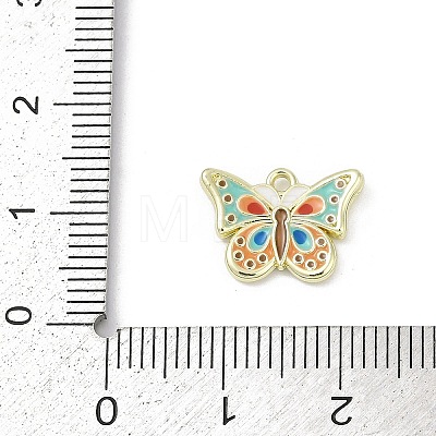 Alloy Enamel Pendants PALLOY-R151-29G-1